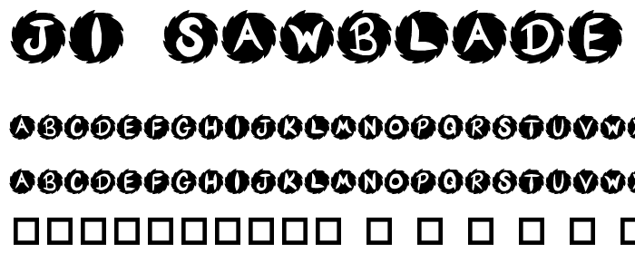 JI Sawblade font